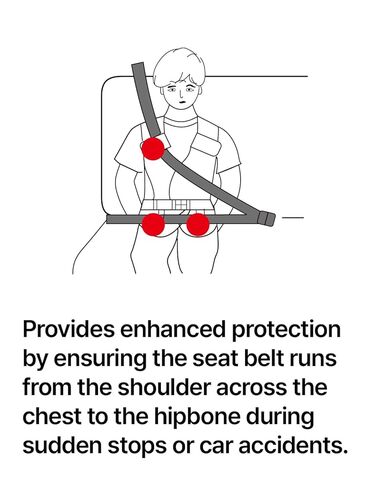 801 Child Restraint Vest – Lightweight Portable Car Seat Belt Positioner, Travel Safety Harness (Ages 3–6, Light Blue) in Saudi Arabia