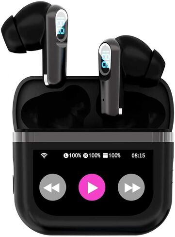 AI Translator Earbuds Real Time Multi Languages Translation Ear Buds with Touch Screen Wireless Earphones Bluetooth in-Ear Headphones for Global Business Travel Learning (Black) in Saudi Arabia