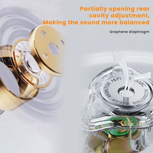 سماعات أذن QKZ AK6 فائقة السلكية للألعاب داخل الأذن، سماعات IEM مع ميكروفون، DEEP BASS HiFi عزل الضوضاء سلكي لمقبس 3.5 مم لمكالمات الفيديو وألعاب الموسيقى - أسود in Kuwait