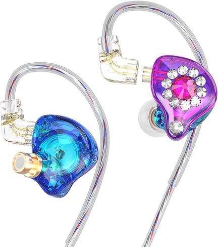 سماعات أذن QKZ AK6 فائقة السلكية للألعاب داخل الأذن، سماعات IEM مع ميكروفون، DEEP BASS HiFi عزل الضوضاء سلكي لمقبس 3.5 مم لمكالمات الفيديو وألعاب الموسيقى - أسود in Kuwait