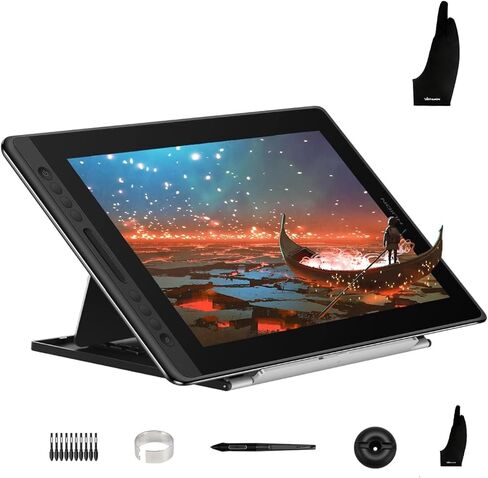 HUION KAMVAS Pro 16 Drawing Tablet with Screen and HUION Large Size Artist Drawing Glove in Saudi Arabia