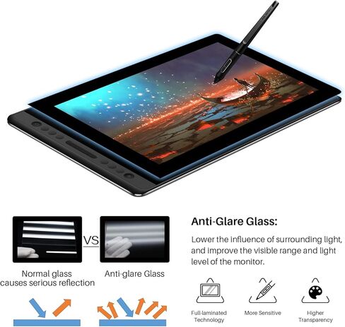 HUION KAMVAS Pro 16 Drawing Tablet with Screen and HUION Large Size Artist Drawing Glove in Saudi Arabia