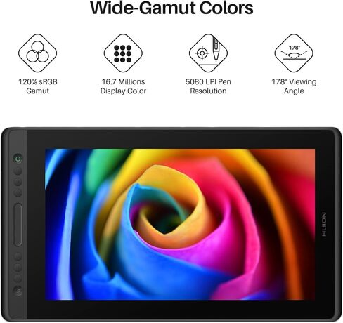 HUION KAMVAS Pro 16 Drawing Tablet with Screen and HUION Large Size Artist Drawing Glove in Saudi Arabia