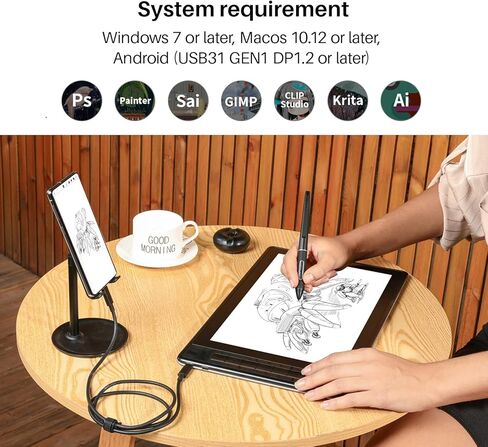 HUION Kamvas Pro 13 2.5K QHD Graphics Monitor Drawing Tablet and HUION 10 Pack Replacement Nibs PN05A in Saudi Arabia