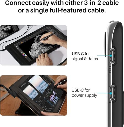 HUION KAMVAS Pro 16 2.5K QHD Drawing Tablet with Screen and Large Size Glove in Saudi Arabia
