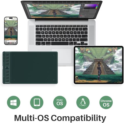 تابلت الرسم HUION Inspiroy 2 متوسط ​​الحجم وقفاز فنان كبير الحجم من HUION in Saudi Arabia