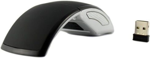 SANOXY 2X Value Pack for Microsoft Laptop 2.4ghz Wireless Foldable Folding Arc Optical Mouse USB (Black and White) in Saudi Arabia