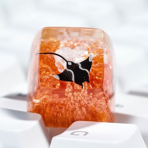 Red Kohaku Koi Keycap Orange and Light Yellow Ocean Handmade Artisan Keycap Cute Key Caps Custom Keycaps Keyboard Caps Resin Keycaps for Cherry MX Mechanical Keyboard Lovers Gift in Saudi Arabia