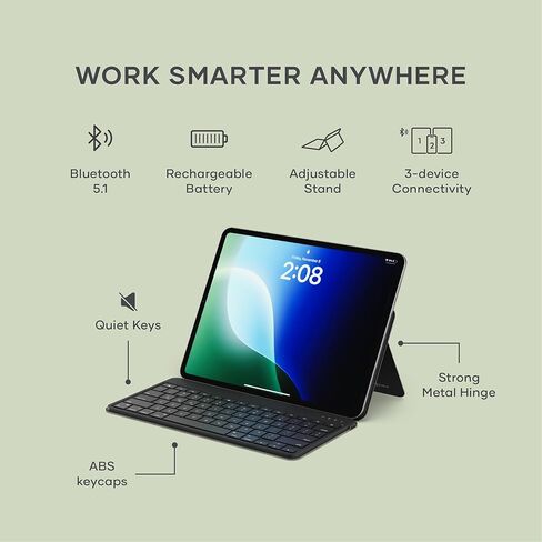 Satechi OntheGo Keyboard & Mouse & Desk Mat, Bluetooth, USB-C Rechargeable, Wireless - Black in Saudi Arabia