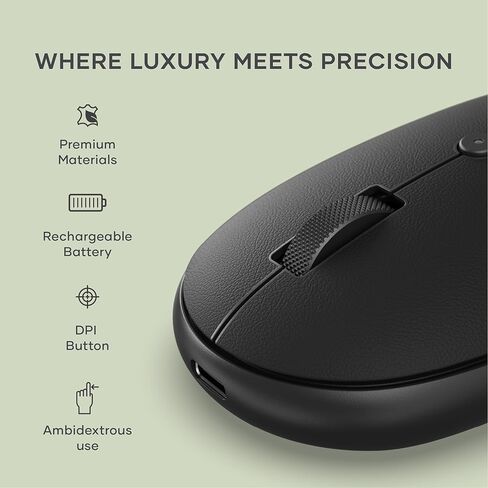 Satechi OntheGo Keyboard & Mouse & Desk Mat, Bluetooth, USB-C Rechargeable, Wireless - Black in Saudi Arabia