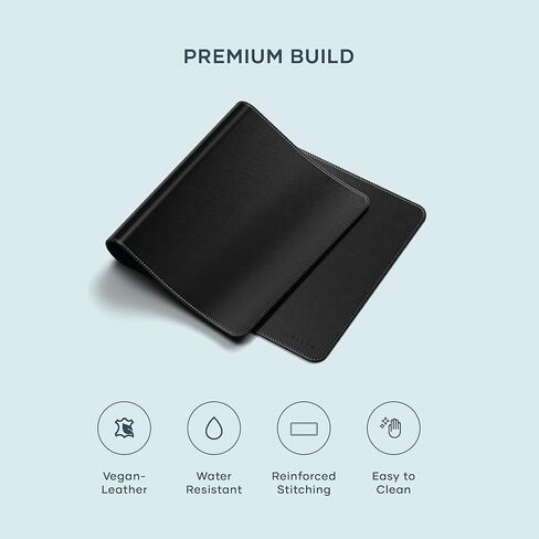 Satechi OntheGo Keyboard & Mouse & Desk Mat, Bluetooth, USB-C Rechargeable, Wireless - Black in Saudi Arabia