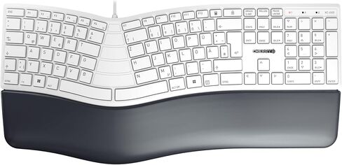 CHERRY AMERICAS LLC Ergo KC 4500 Keyboard-Cable Connectivity-USB Interface-109 Key-English (US)-QWERTZ Layout-Computer-Windows-Black,JK-4500EU-2 in Saudi Arabia