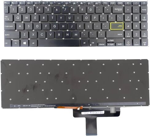استبدال لوحة المفاتيح الخلفية TLBTEK متوافق مع Asus VivoBook A521 E510 E510M E510MA L510 L510M L510MA M533E M533F M533IA M533UA S533 S533E S533EA S533EQ S533F X521 X521EA X521EQ Series Laptop in Kuwait