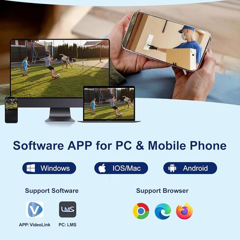 كاميرا Anpviz 6MP PoE IP للأعمال، كاميرا برجية فائقة الدقة في الهواء الطلق مع صوت ثنائي الاتجاه، رؤية ليلية ملونة ذكية بطول 100 قدم، اكتشاف المركبات البشرية بالذكاء الاصطناعي، فتحة MicroSD بسعة 256 جيجابايت، IP66 معدنية كاملة NDAA (سلسلة U) in Kuwait