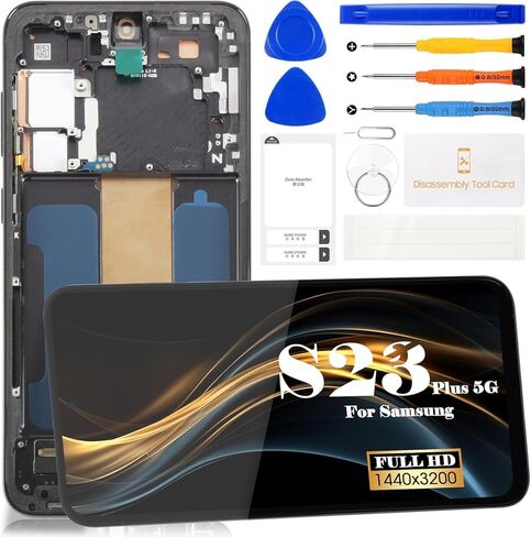 TFT for Samsung Galaxy S23 Plus Screen Replacement for Samsung SM-S916U SM-S916W LCD Display Digitizer Touch Screen Assembly with Frame Black (Not for SM-S916B) [US Version] in Saudi Arabia