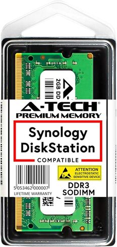 ذاكرة الوصول العشوائي A-Tech 2 جيجابايت متوافقة مع Synology NAS DiskStation DS1812+، DS1512+، DS1513+، DS1813+، DS2413+ | ذاكرة DDR3 1066 ميجا هرتز PC3-8500 غير مجهزة بنظام تصحيح الأخطاء (ECC) SODIMM (بديلة لـ RAM-2G-DDR3) in Kuwait