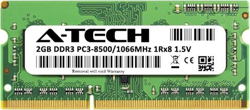 ذاكرة الوصول العشوائي A-Tech 2 جيجابايت متوافقة مع Synology NAS DiskStation DS1812+، DS1512+، DS1513+، DS1813+، DS2413+ | ذاكرة DDR3 1066 ميجا هرتز PC3-8500 غير مجهزة بنظام تصحيح الأخطاء (ECC) SODIMM (بديلة لـ RAM-2G-DDR3) in Kuwait