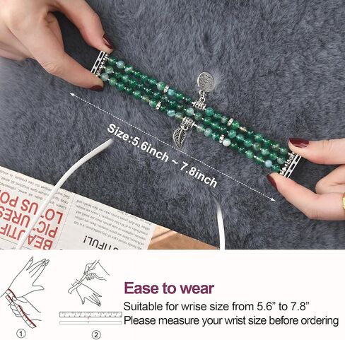 Beaded Apple Watch Band Compatible with Apple Watch Bands for Women 40mm 38mm 41mm 44mm 42mm 45mm 46mm 49mm, Handmade Elastic Stretch Strap for iWatch Bands Series 11 9 8 7 6 5 4 3 2 1 SE in Saudi Arabia