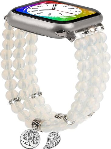 Beaded Apple Watch Band Compatible with Apple Watch Bands for Women 40mm 38mm 41mm 44mm 42mm 45mm 46mm 49mm, Handmade Elastic Stretch Strap for iWatch Bands Series 11 9 8 7 6 5 4 3 2 1 SE in Saudi Arabia