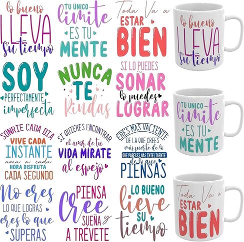 12 PCS Teacher UV DTF Cup Wrap High Viscosity Self-Adhesive Stickers for Mugs Coffee Cups Water Bottles Computers in Saudi Arabia