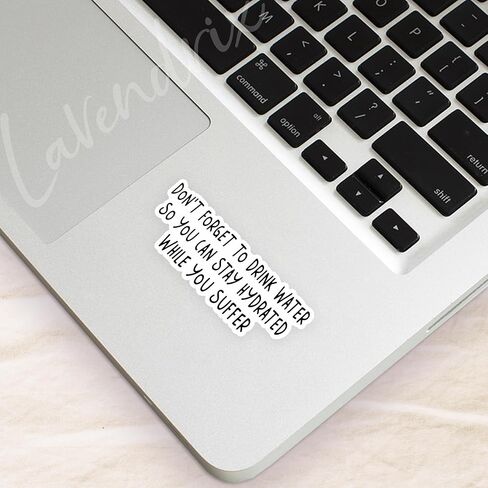 (3pcs) Don't Forget to Drink Water So You Can Stay Hydrated While You Suffer Sticker Funny Sayings Sarcastic Humorous Vinyl Decal Stickers for Tumbler Laptop Water Bottles Car Phone - Size 3x1.1 in Saudi Arabia