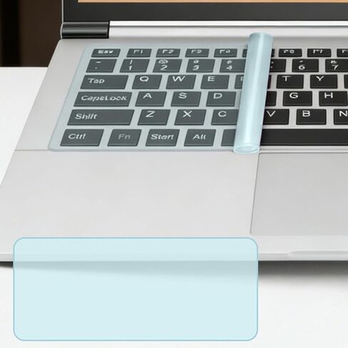Silicone Keyboard Cover, Transparent Laptop Keyboard Protector Skin Waterproof Keyboard Protector for Laptop, Thin Keyboard Film for Easy Cleaning in Saudi Arabia