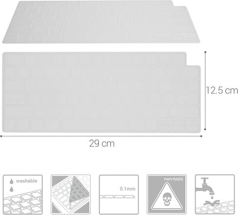 kwmobile Keyboard Protector Compatible with Apple MacBook Air 15 M4 2025 A3241 - Universal Silicone Cover - Transparent in Saudi Arabia