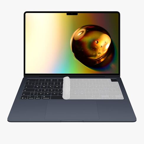 kwmobile Keyboard Protector Compatible with Apple MacBook Air 15 M4 2025 A3241 - Universal Silicone Cover - Transparent in Saudi Arabia
