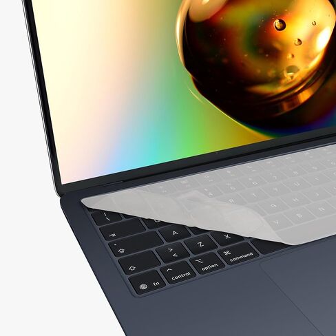 kwmobile Keyboard Protector Compatible with Apple MacBook Air 15 M4 2025 A3241 - Universal Silicone Cover - Transparent in Saudi Arabia