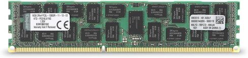ذاكرة DIMM ذات جهد منخفض من Kingston Technology سعة 16 جيجابايت وسرعة 1600 ميجاهرتز DDR3 Reg ECC لأجهزة الكمبيوتر المكتبية من Dell (KTD-PE316LV/16G) in Kuwait