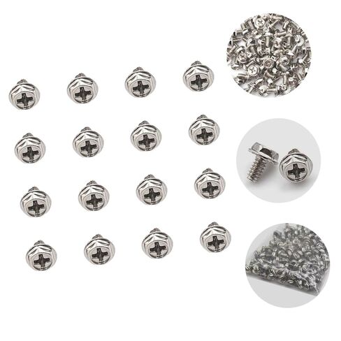 Vaguelly 100pcs Silver Pci Mounting Screws 6#-32x6mm Round Head Replacement Fasteners for Computer Case Power Supply Gaming PC Chassis in Saudi Arabia
