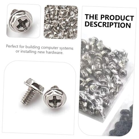 Vaguelly 100pcs Silver Pci Mounting Screws 6#-32x6mm Round Head Replacement Fasteners for Computer Case Power Supply Gaming PC Chassis in Saudi Arabia