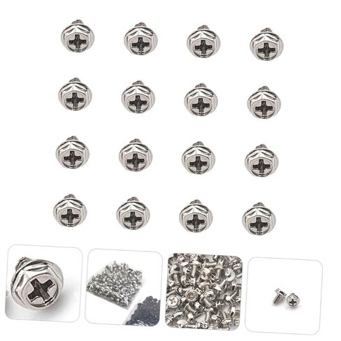 Vaguelly 100pcs Silver Pci Mounting Screws 6#-32x6mm Round Head Replacement Fasteners for Computer Case Power Supply Gaming PC Chassis in Saudi Arabia