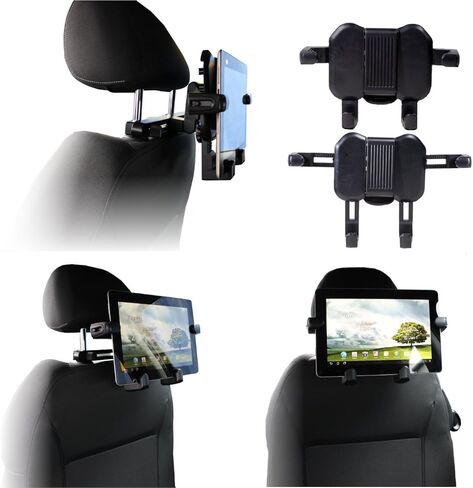 Navitech Portable in Car Headrest/Back Seat Black Expandable Firm Grip Mount Cradle for The neocore N1 in Saudi Arabia