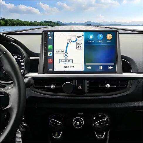 راديو ستيريو للسيارة 9 بوصة Android 13 لسيارة Kia Picanto Morning 2016-2019 راديو سيارة مزدوج الدين مع Carplay Android Auto GPS Navigation WiFi Bluetooth كاميرا احتياطية، 2+32G in Kuwait