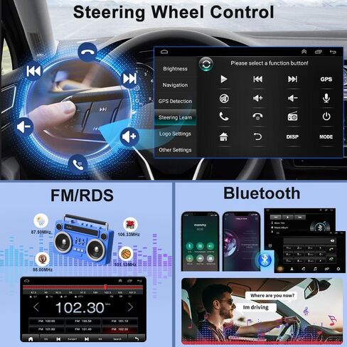راديو ستيريو للسيارة 9 بوصة Android 13 لسيارة Kia Picanto Morning 2016-2019 راديو سيارة مزدوج الدين مع Carplay Android Auto GPS Navigation WiFi Bluetooth كاميرا احتياطية، 2+32G in Kuwait