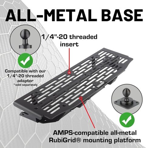 Bulletpoint Mounting Solutions RubiGrid Metal Dash Mount مع 2 حامل هاتف متوافق مع Magsafe متوافق مع 2021-2025 Ford F-150 و2021-2023 Ford Raptor in Kuwait