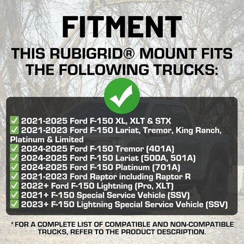 Bulletpoint Mounting Solutions RubiGrid Metal Dash Mount مع 2 حامل هاتف متوافق مع Magsafe متوافق مع 2021-2025 Ford F-150 و2021-2023 Ford Raptor in Kuwait