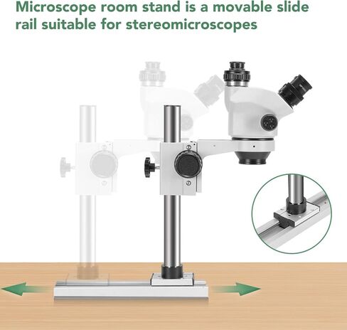 Adjustable Microscope Stand Aluminium Alloy Universal Base Holder Stand, 20kg Load Capacity 360° Adjustable Bracket with Portable Carrying Case in Saudi Arabia