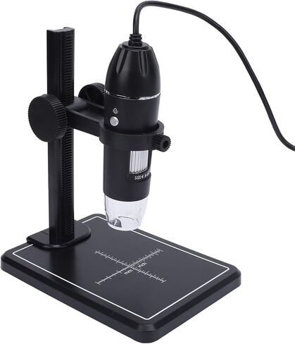 USB Digital Microscope with Platform, 1600x Magnification Digital Magnifier, Magnifying Glass with 8 Adjustable LED Lights PC Smartphone View in Saudi Arabia