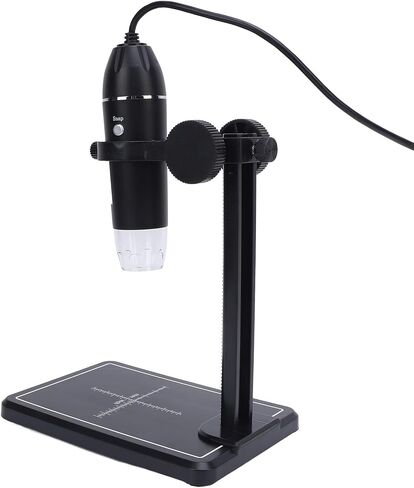 USB Digital Microscope with Platform, 1600x Magnification Digital Magnifier, Magnifying Glass with 8 Adjustable LED Lights PC Smartphone View in Saudi Arabia