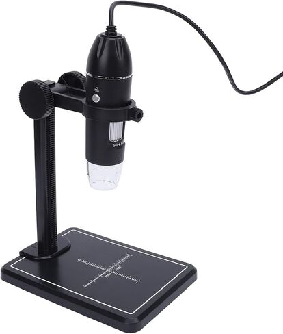 USB Digital Microscope with Platform, 1600x Magnification Digital Magnifier, Magnifying Glass with 8 Adjustable LED Lights PC Smartphone View in Saudi Arabia