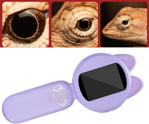 Violet Handheld Microscope, 2 inch HD Screen, 8 LED Lights, Portable Microscope for Kids with Photo and Video, Outdoor Telescope Capabilities in Saudi Arabia