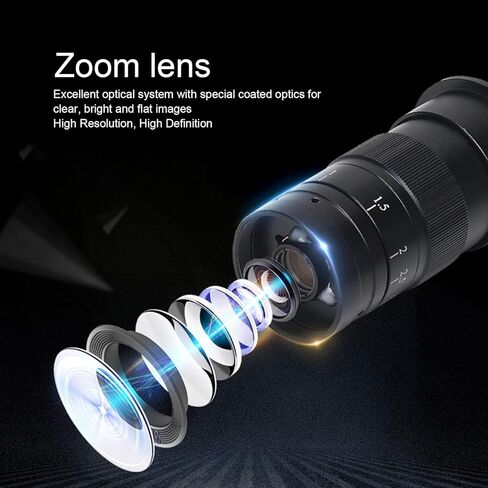 24MP HD Digital Microscope Camera Set, 1080P Video with 144 LED Adjustable Light, Software for XP, 7, 8, 10 Industry Visual Inspection (US Plug) in Saudi Arabia