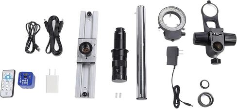 24MP HD Digital Microscope Camera Set, 1080P Video with 144 LED Adjustable Light, Software for XP, 7, 8, 10 Industry Visual Inspection (US Plug) in Saudi Arabia