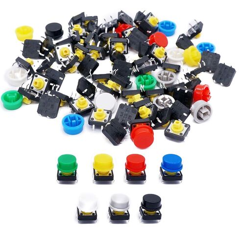 TWTADE 260pcs Micro Momentary Tact Switch Tactile Push Button Switch 26 Values 4 pin/3 pin/2 pin Assortment Kit QC-26V in Kuwait