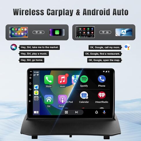 راديو Leadfan لسيارة Ford Fiesta 2009 2010 2011 2012 2013 2014 ستيريو، شاشة لمس IPS 9 بوصة لسيارة Ford Fiesta CarPlay Android Auto Car Stereo Android وحدة بلوتوث GPS FM كاميرا احتياطية تقسيم الشاشة in Kuwait