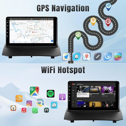 راديو Leadfan لسيارة Ford Fiesta 2009 2010 2011 2012 2013 2014 ستيريو، شاشة لمس IPS 9 بوصة لسيارة Ford Fiesta CarPlay Android Auto Car Stereo Android وحدة بلوتوث GPS FM كاميرا احتياطية تقسيم الشاشة in Kuwait
