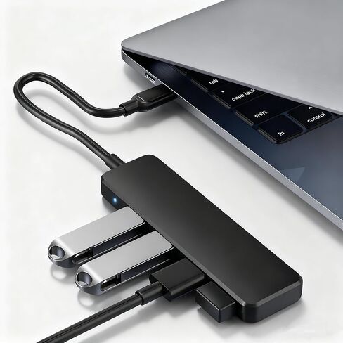 USB 3.0 Hub, 4 Port USB Hub Splitter,Portable USB Adapter Mini Multiport Expander for Desktop, Laptop, Xbox, Flash Drive, HDD, Console, Printer, PC, Keyboards, HP, Dell in Saudi Arabia