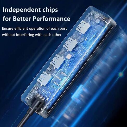 USB 3.0 Hub, 4 Port USB Hub Splitter,Portable USB Adapter Mini Multiport Expander for Desktop, Laptop, Xbox, Flash Drive, HDD, Console, Printer, PC, Keyboards, HP, Dell in Saudi Arabia